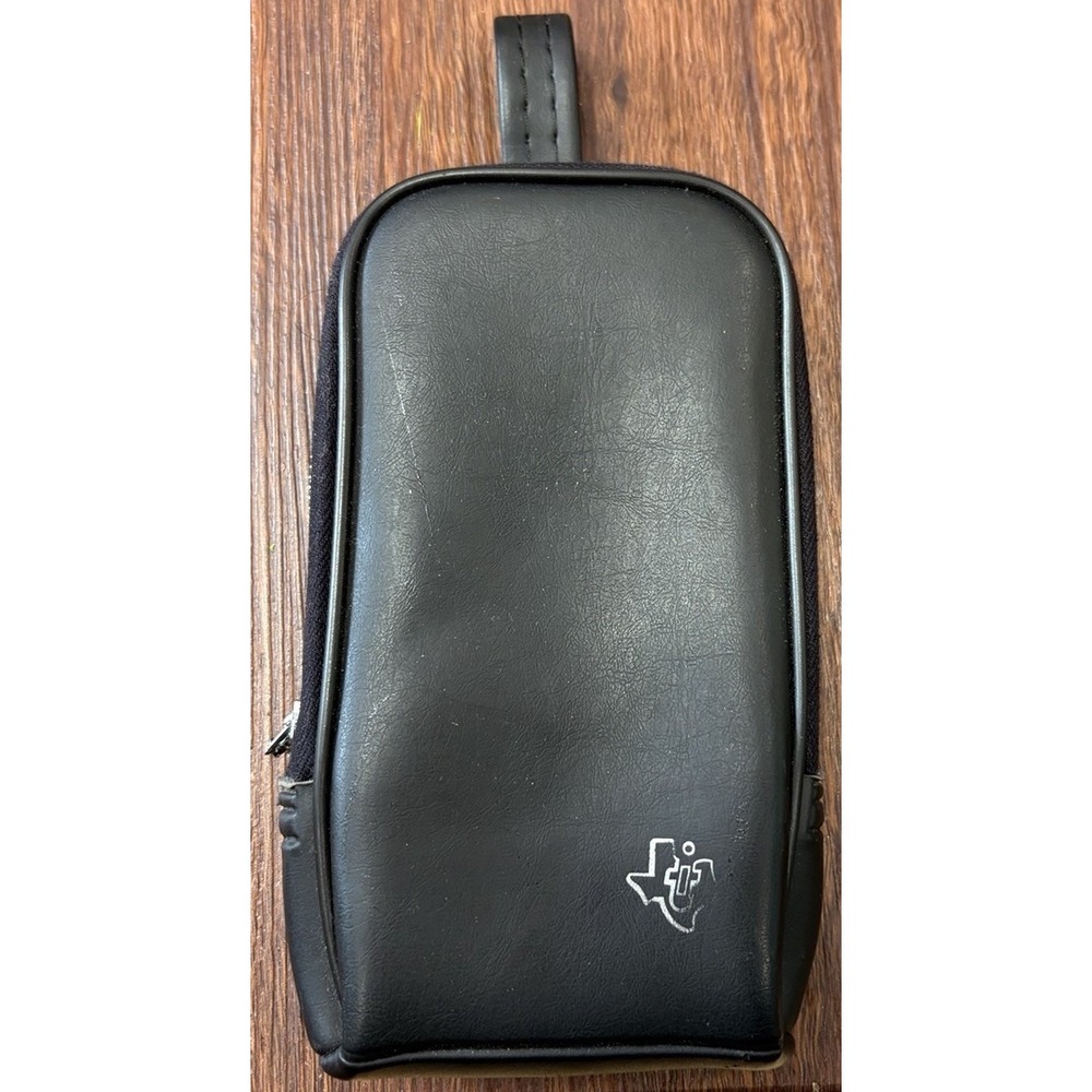 Vintage Texas Instruments Calculator Case Zippered With Belt Loop